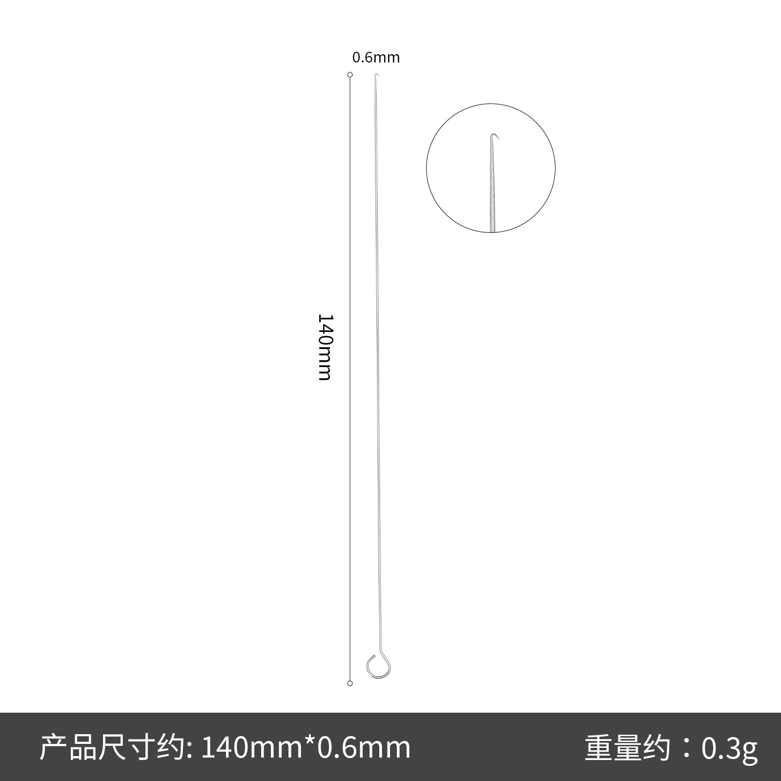 Venta directa de fábrica Aguja de apertura intermedia Aguja de enhebrado Aguja de orificio medio Aguja de enhebrado Aguja de enhebrado Collar de bricolaje