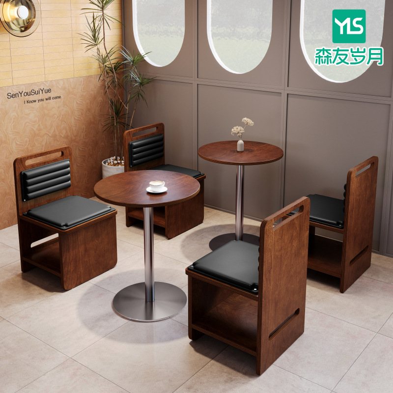 Small Round Table, Vintage Style Milk Tea Table and Chairs, Coffee Shop, Trendy Bakery, Restaurant, Korean-Style Ocean Theme Small Round Table, Vintage Style Milk Tea Table and Chairs, Coffee Shop, Trendy Bakery, Restaurant, Korean-Style Ocean Theme