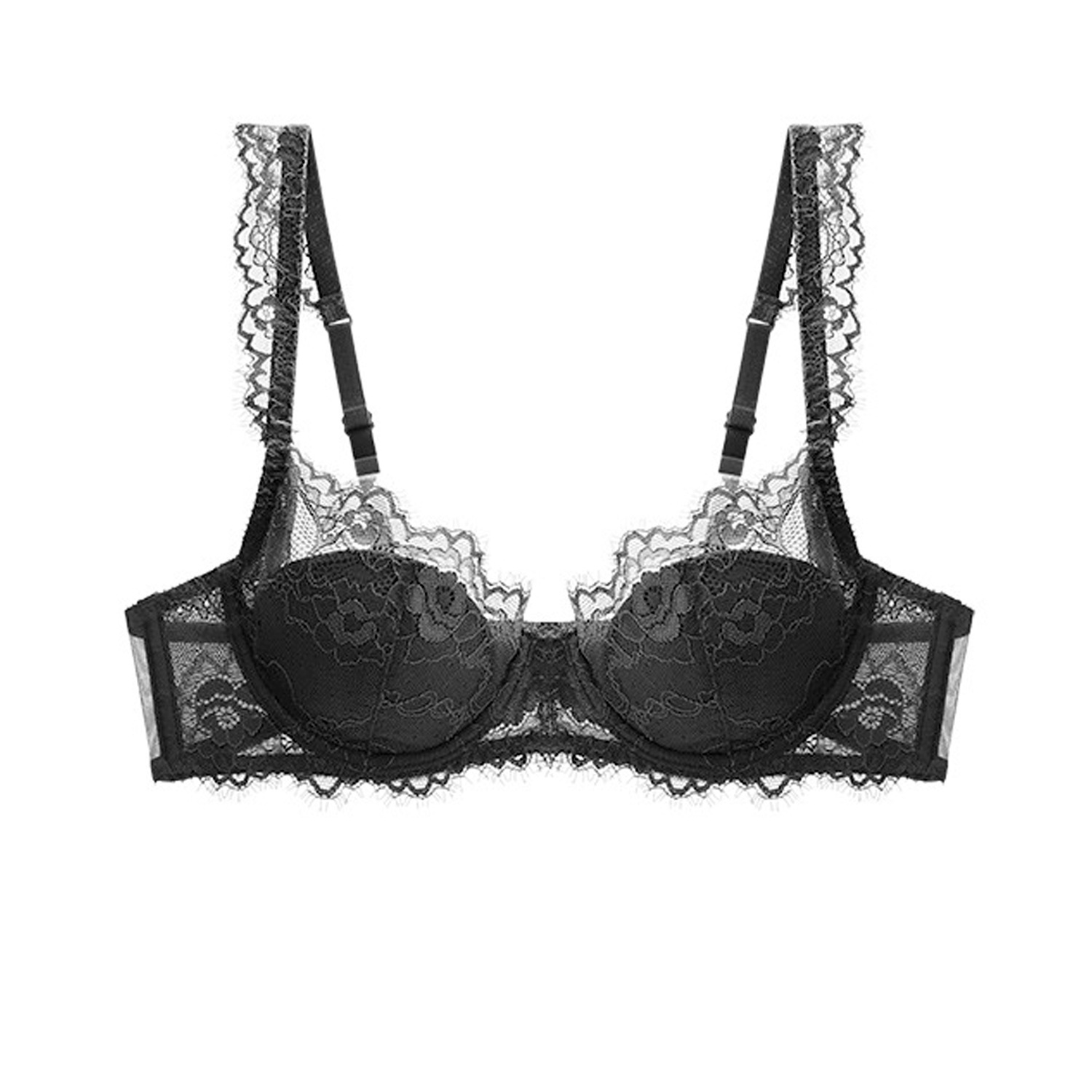 Ropa interior de encaje sexy transfronteriza estilo fino conjunto de sujetador rojo recogido año natal sujetador puro francés bragas mujeres