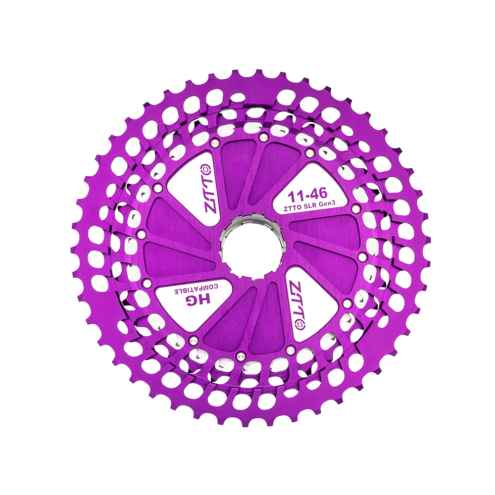 Volante de bicicleta de montaña ZTTO HG ultraligero 12 velocidades 46T color CNC todo en uno volante de velocidad variable de tarjeta vacía