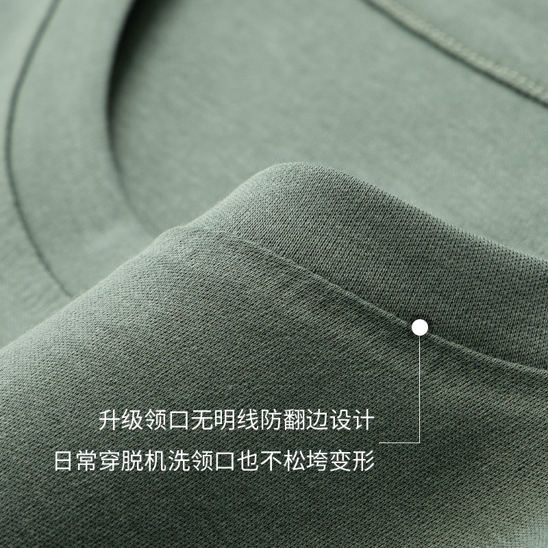 De alta gama de productos genuinos de algodón Pima de caballo cuello redondo de manga larga Camiseta de algodón puro color sólido de manga larga pullover hombres y mujeres camisa de fondo