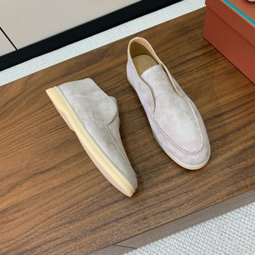 2024 LP Retro Genuine Leather Flat Lazy Loafers Lover's Slip-on High-top Shoes All-match Casual Single-layer Shoes