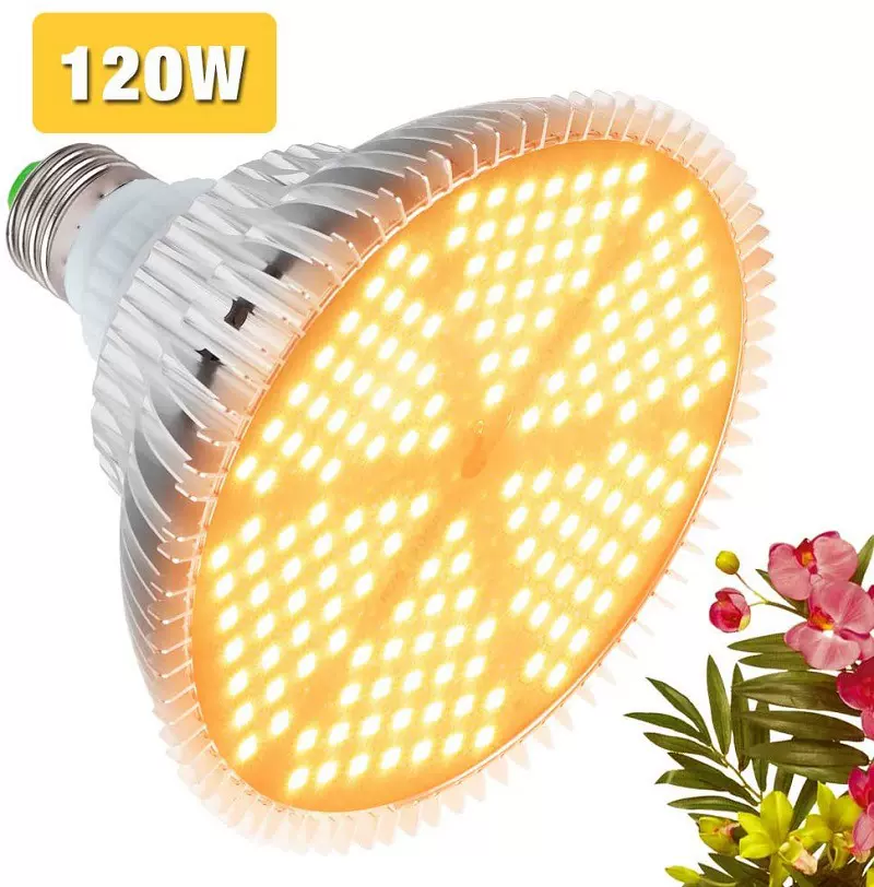 120W LED 生长灯泡 阳光全光谱植物灯泡 180个LED 生长灯 E26/E27