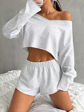 P 81415 Long Sleeve Top and Shorts Set Ů�b���b �W���羳