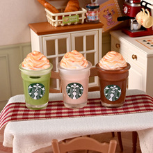 微缩仿真抹茶星冰乐 透明小瓶子树脂仿真微景观DIY饰品配件摆件