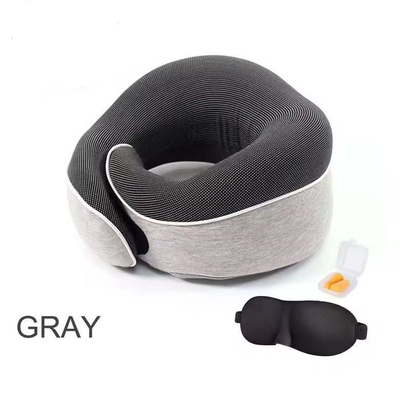 메모리폼 U자형 베개 라이트 그레이