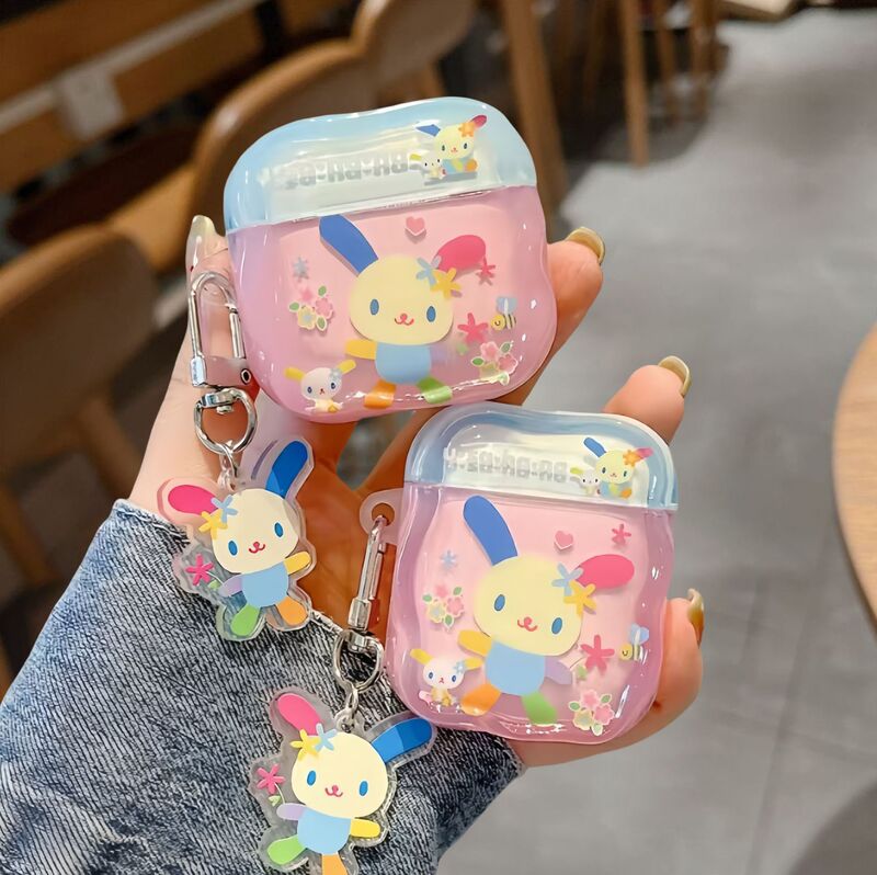 Cute Flower Rabbit Earphone Case, Suitable for Airpods4/3 Earphone Protective Case Cover 2Pro Second and Third Generation New Model