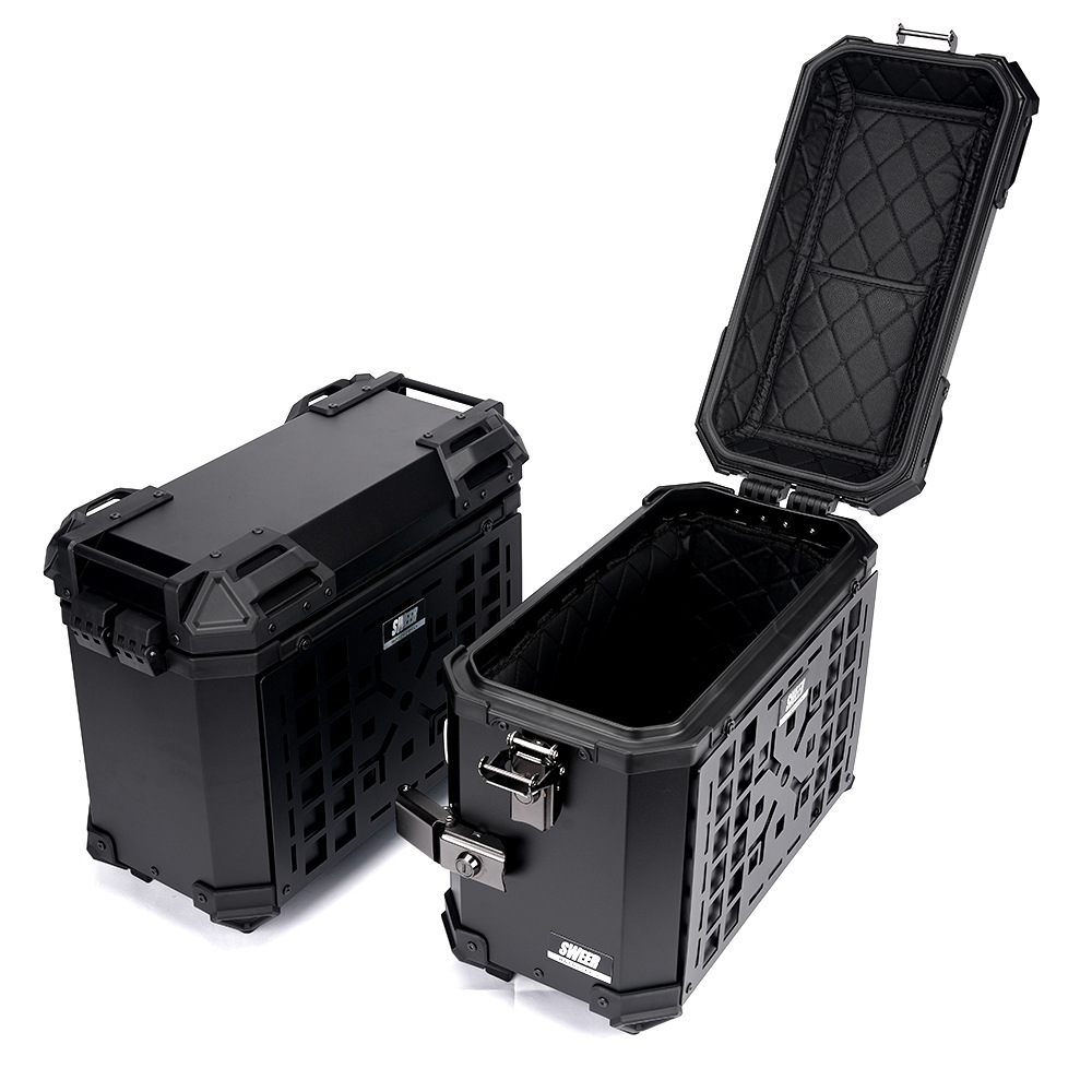 28L/35L motorcycle aluminum alloy side box universal waterproof anti-collision trunk aluminum alloy quick release three boxes