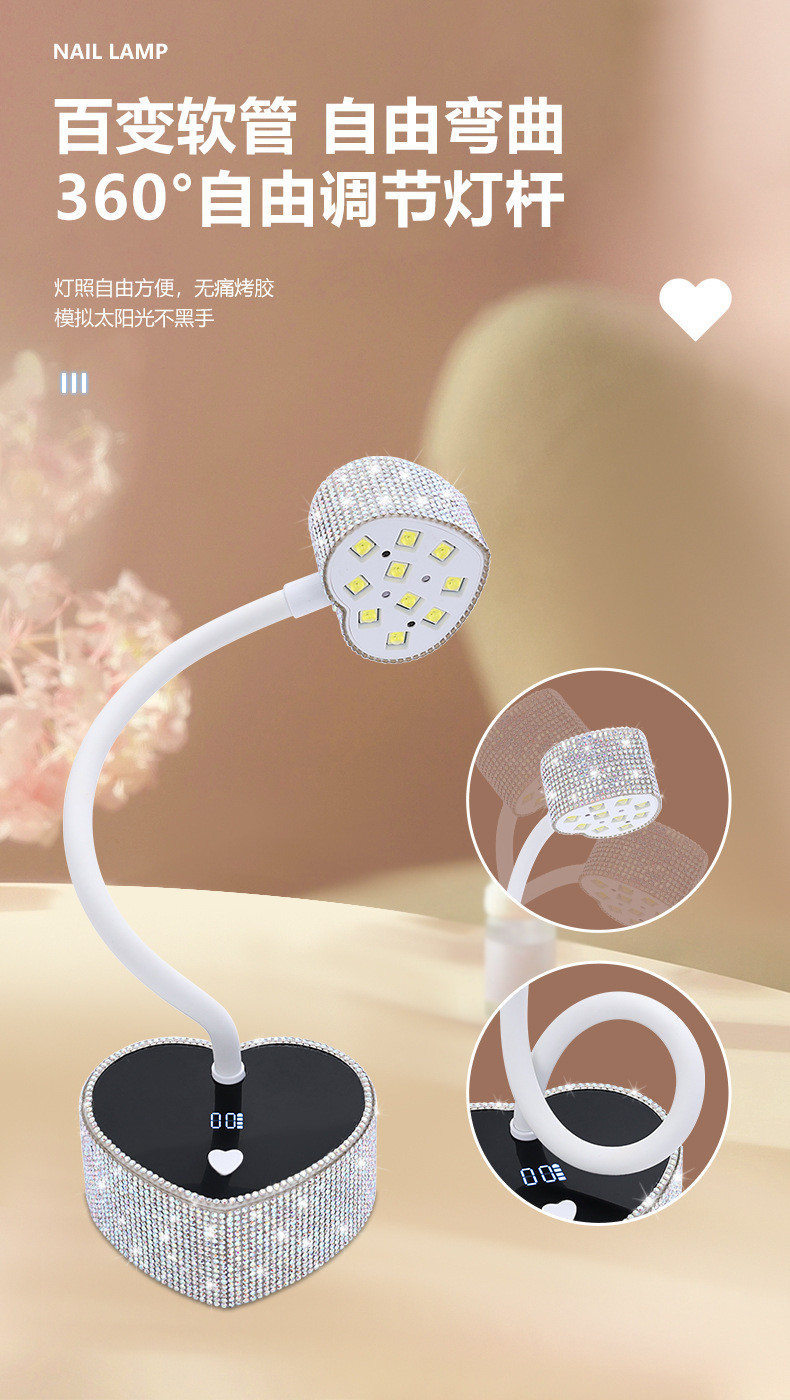10 LED boncuklu depolama jeli ile sınır ötesi özel masaüstü manikür lambası tedariki çabuk kuruyan fototerapi makinesi manikür lambası