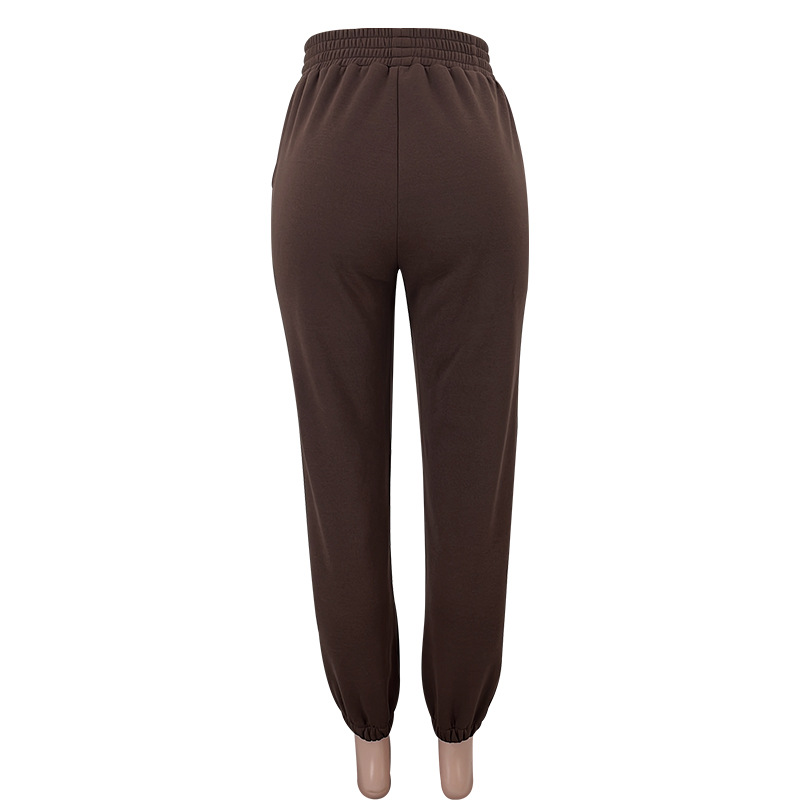 Autumn Winter Solid Color Hooded Long Sleeve Sweater Women Clothing Casual Trousers Suit 18 Autumn Winter Solid Color Hooded Long Sleeve Sweater Women Clothing Casual Trousers Suit