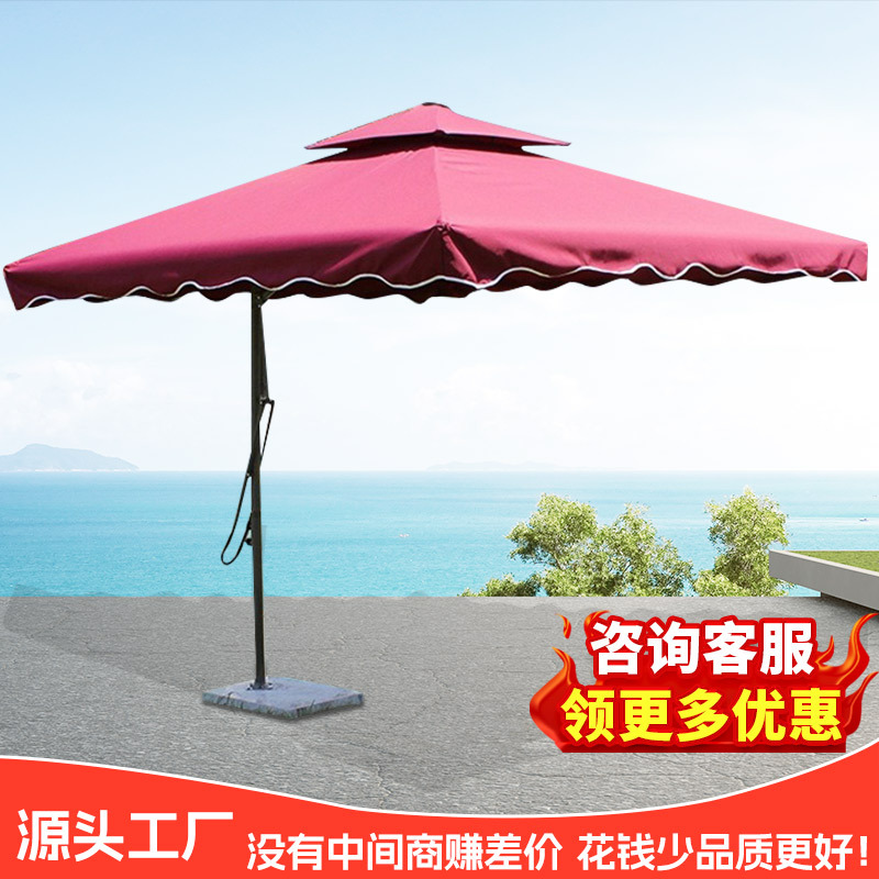 Suministro directo de fábrica de sombrillas para exteriores para puestos, sombrillas tipo llave inglesa, sombrillas romanas para jardín y patio, sombrillas tipo banana, sombrillas de playa, sombrillas publicitarias image 1