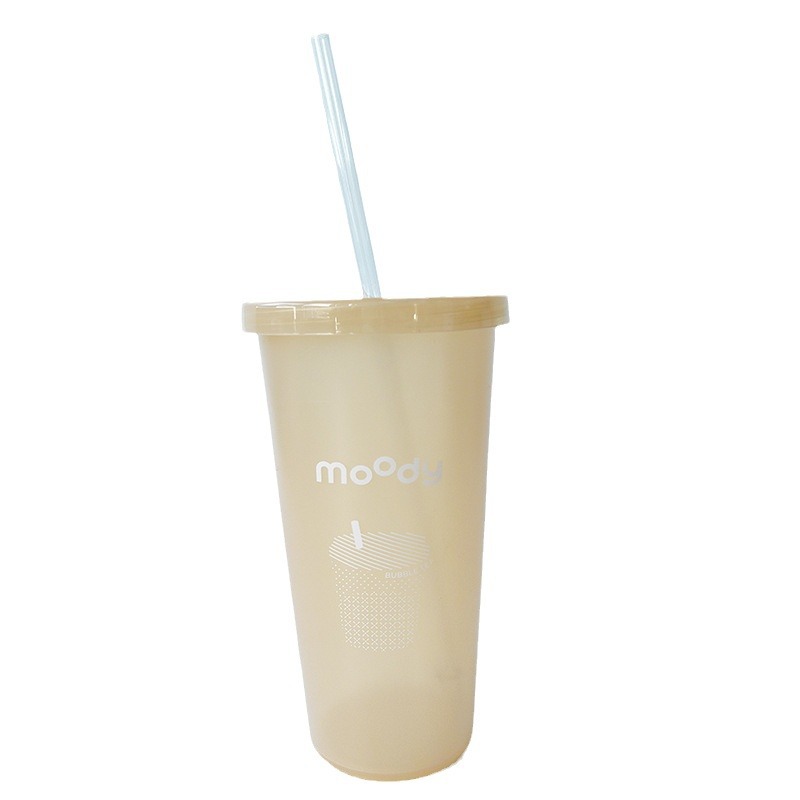 Directo de fábrica 24oz taza de paja de una sola capa de publicidad creativa taza de agua regalo promocional 680ml helado PP taza de plástico