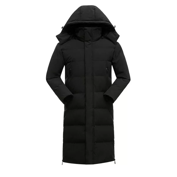 Winter Long Cotton Coat for Couples, Over-The-Knee Thickened Loose-Fitting Cotton Jacket, Supports Group Purchase and Printing, Warm and Cold-Resistant for Hiking
