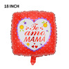 Balloon for mother's day, layout heart shaped, suitable for import, new collection, 18inch, Spain