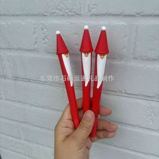 Cartoon three-dimensional doll PVC ballpoint pen cartoon signature pen silicone gel pen student stationery Christmas pen