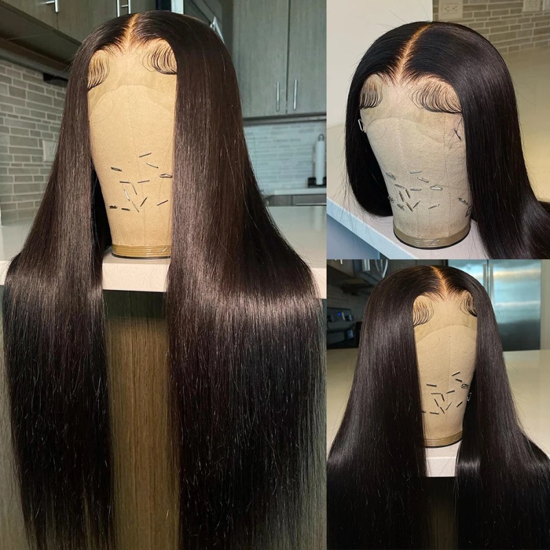 300g Weight Full Head Wigs Wig & Hair Extension Type Wigs Wig Accessories Long Straight Hair Wig Hairstyle Real Hair Hair Material Party, Street Occasion Women's Gender Elegant, Simple Style Style Women's Elegant Simple Style Party Street Real Hair Long Straight Hair Wigs 1