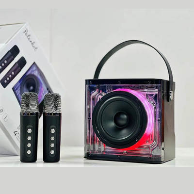 Karaoke song wireless Bluetooth speaker portable outdoor audio colorful luminous with microphone microphone integrated