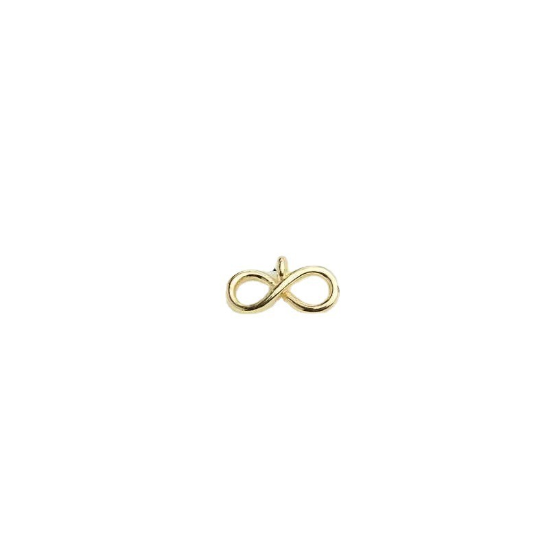 Colgante de cobre chapado en oro con forma de ocho, accesorios para pulseras y collares, piezas de conexión para joyería DIY hecha a mano, venta al por mayor image 7