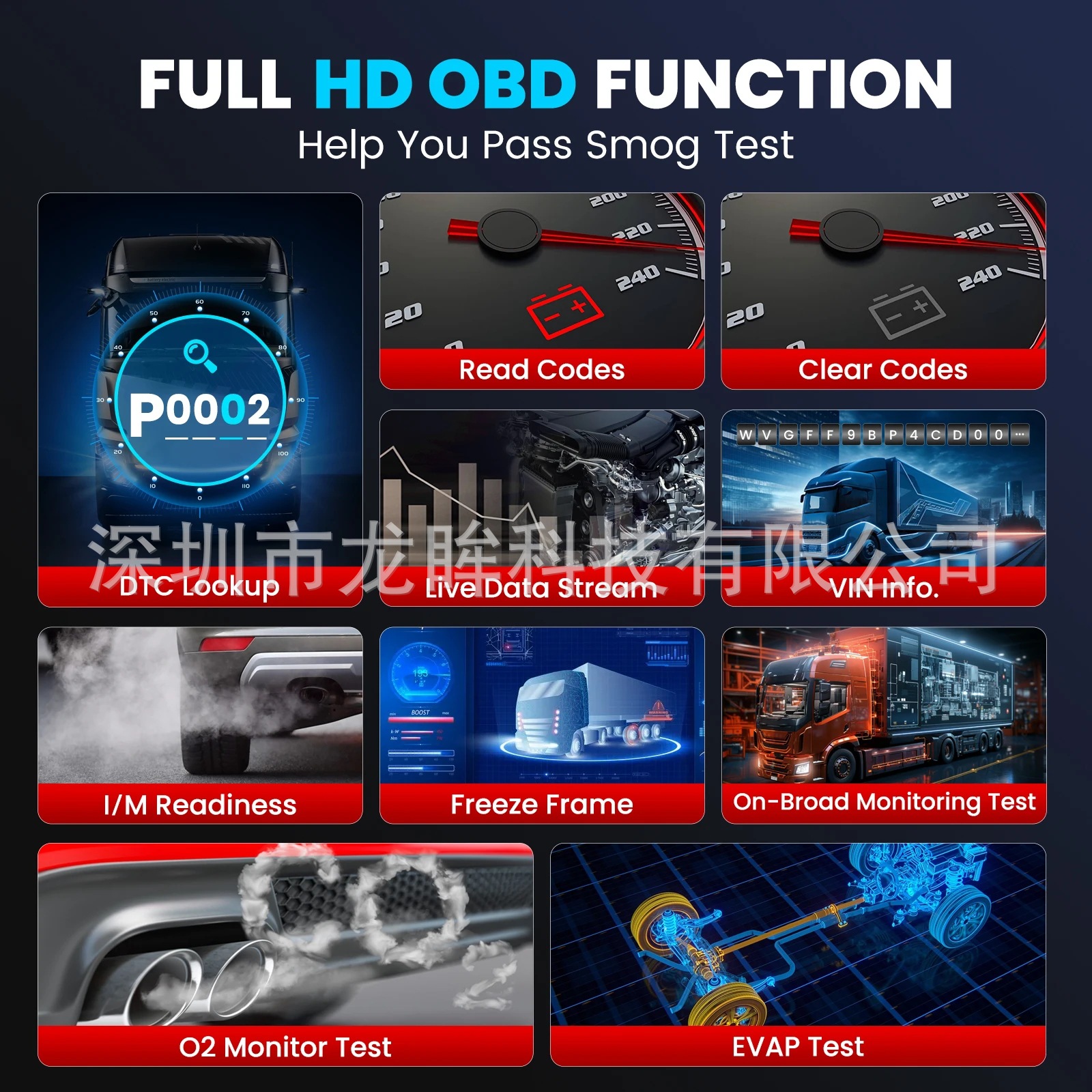 Cross-border LAUNCH CRP129HD All System Heavy Duty Truck Diagnostic Scanner