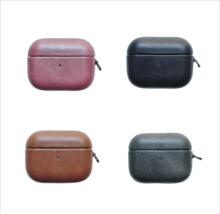 适用于airpodspro保护套PU油纹疯马苹果蓝牙耳机贝壳纹耳机盒