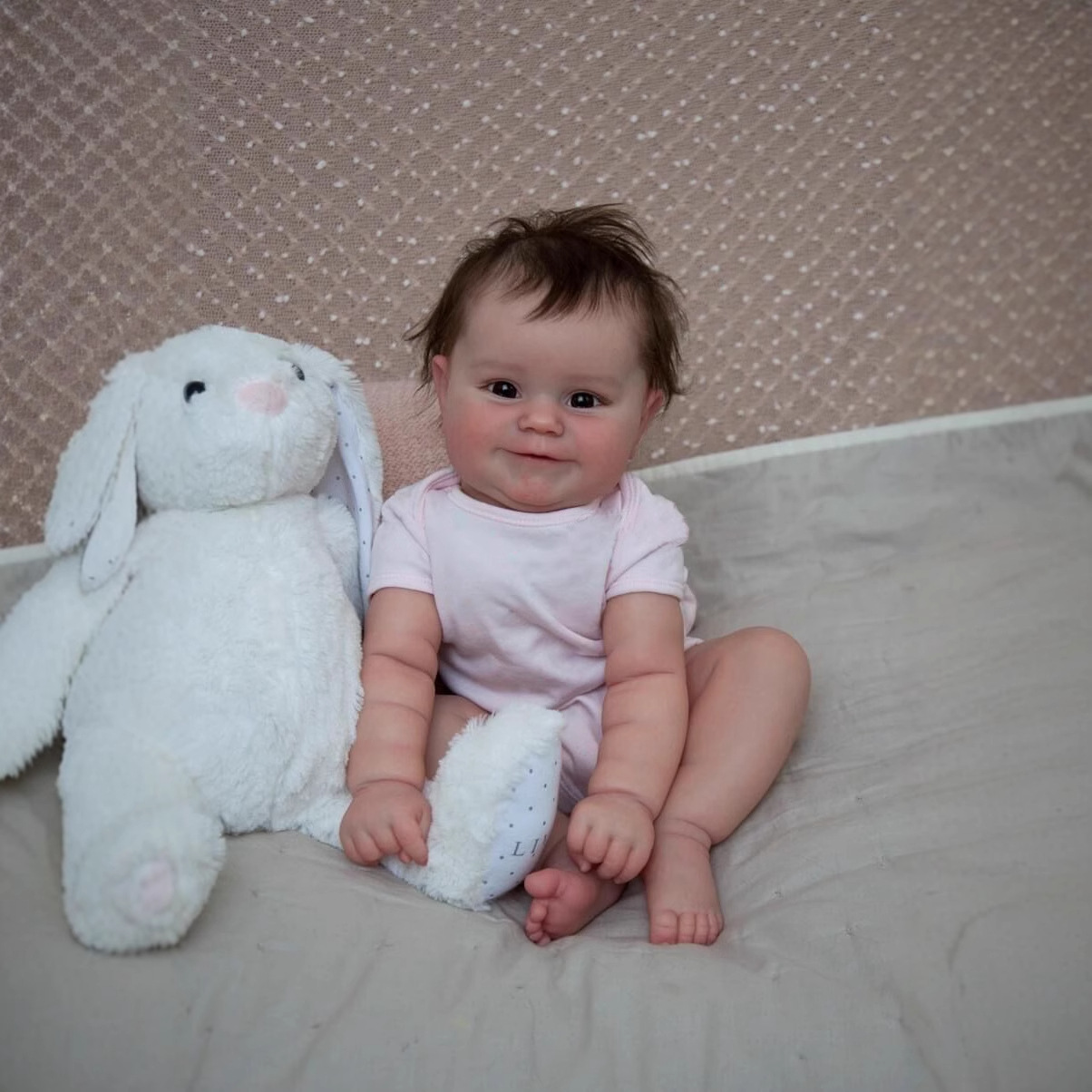 Versión ordinaria 50cm simulación muñeca Maddie lindo bebé renacido muñeca