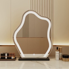 網紅家居桌面雲朵化妝鏡台式led鏡子梳妝檯臥室智能梳妝鏡批發