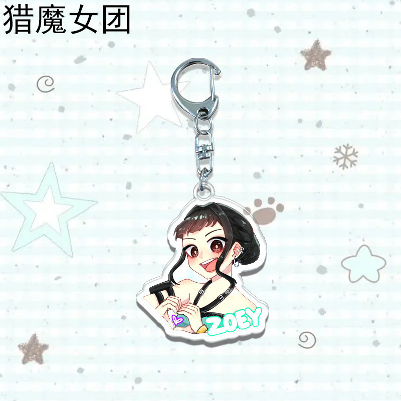 猎魔女团动漫周边女团亚克力5CM钥匙扣二次元挂件书包学生礼物|undefined