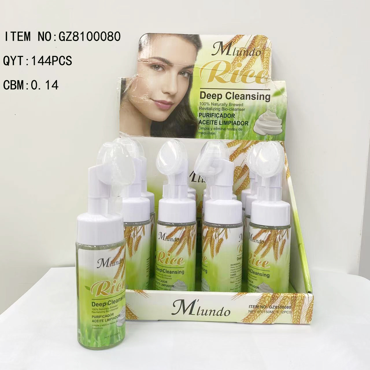 MLUNDO suave cepillo de la cabeza removedor de maquillaje de espuma mousse removedor de maquillaje Limpieza de silicona cepillo de cabeza de una sola pieza de generación de cabello limpiador facial