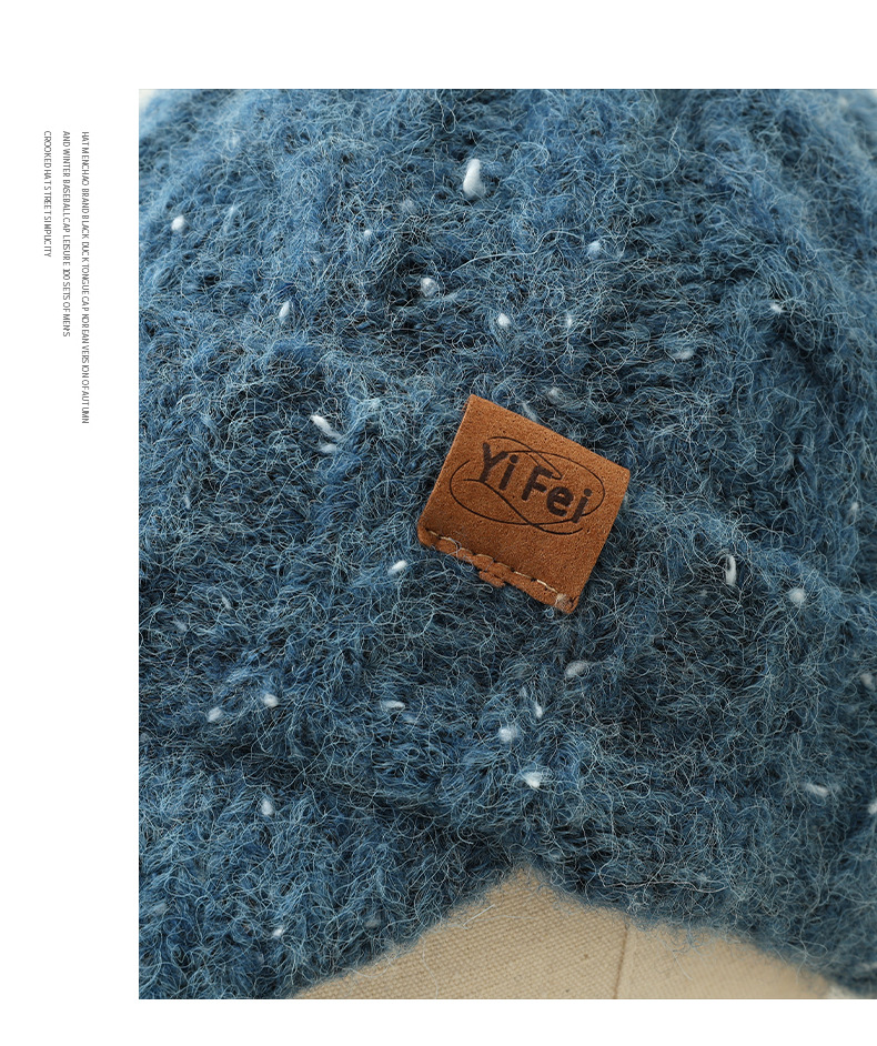 Warm Men's Sequin Duckbill Cap With Ear Protection For Winter_voghion.com