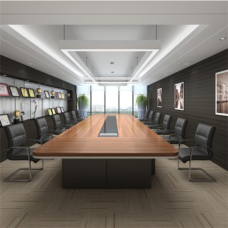 Mesa de conferencias grande y moderna, mesa larga para oficina, reuniones, capacitaciones o recepción, diseño minimalista