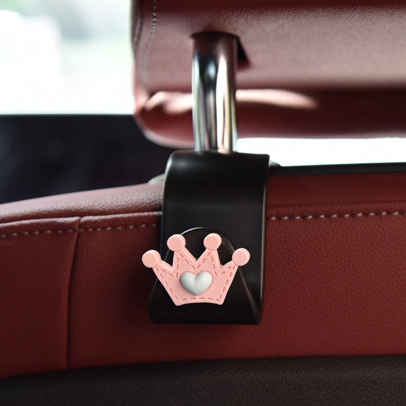 Gancho para automóvil, respaldo del asiento del automóvil, suministros para automóvil, dibujos animados, lindo conejo, asiento trasero, gancho pequeño, plástico