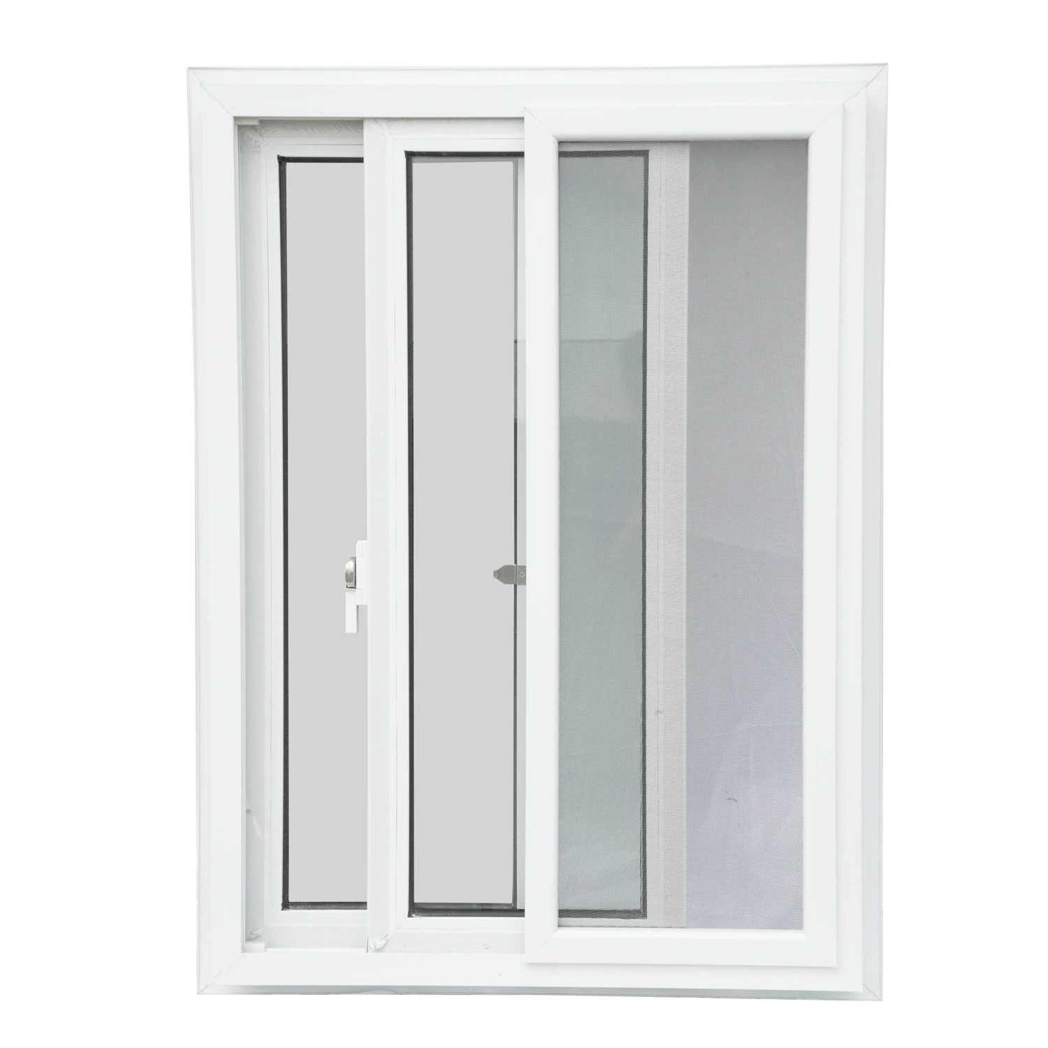 Conch plastic steel window white manual sliding PVC window