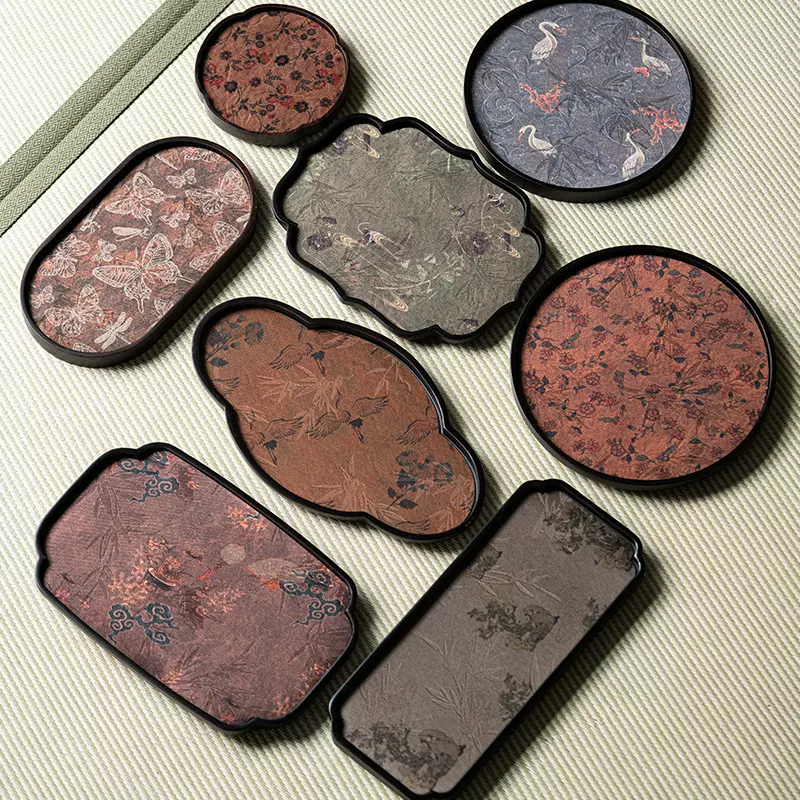 国潮风新中式复古壶承干泡台功夫茶具收纳盘防水茶席套组文创茶托