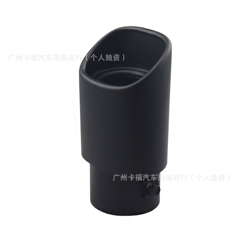 Universal Square Muffler for Cross-Border Use, Stainless Steel 63mm Exhaust Pipe, Modified Car Decorative Muffler, Sound Wave Tailpipe