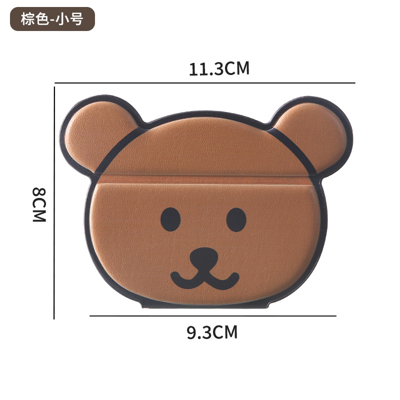 Cute oso plegable espejo de maquillaje portátil HD espejo de escritorio de maquillaje de estudiantes de niña corazón de dibujos animados espejo de maquillaje