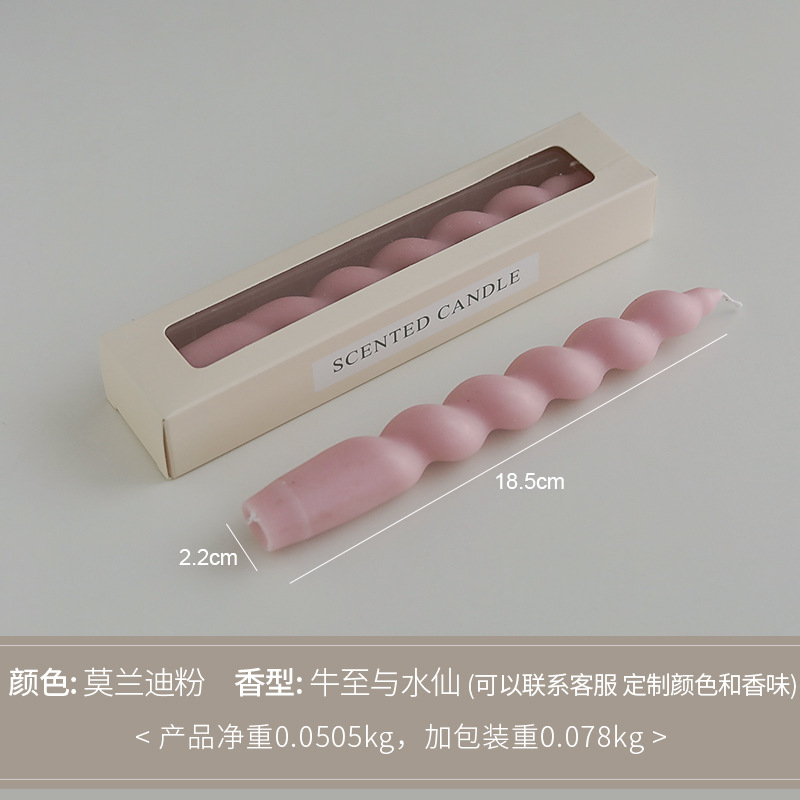 Velas de perfume espirales de barra larga vela de banana regalo de nicho atmósfera de estilo creativo de barra de cera