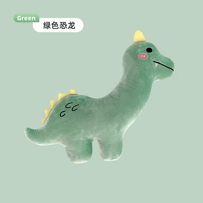 baby sleeping pillow, Seat belt shoulder pad - green-dinosaur