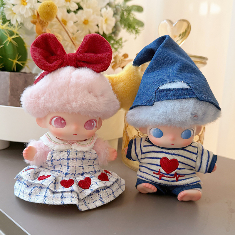 Suitable for Dimoo Newborn Diary Valentine's Day Heartbeat Doll Clothes 12cm Doll Clothes Accessories Replacement Suitable for Dimoo Newborn Diary Valentine's Day Heartbeat Doll Clothes 12cm Doll Clothes Accessories Replacement