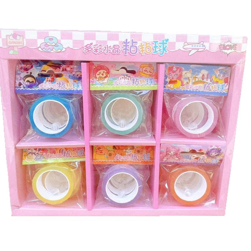 子供用カラフルな粘着ボール減圧テープ手作り DIY ボールテープ漫画 24 個学生売店|undefined