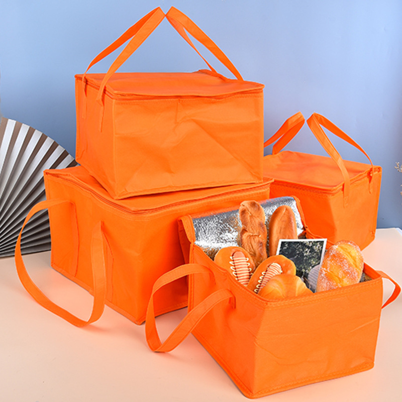 外卖蛋糕食品保温袋铝箔大容量手提覆膜铝箔保鲜保温袋定 做厂家