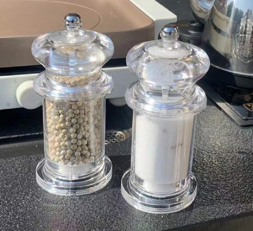 Cross-border acrylic grinder transparent pepper grinder manual multi-purpose seasoning bottle pepper cumin pepper grinder new