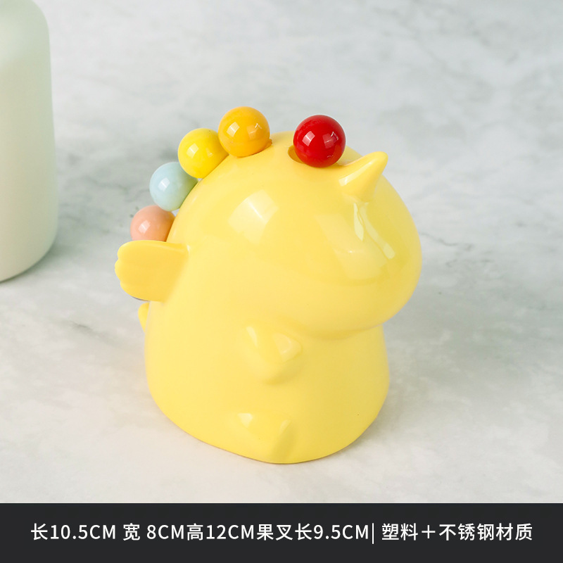 创意独角兽水果叉套装彩色家用可爱卡通甜品蛋糕不锈钢叉子摆件|undefined