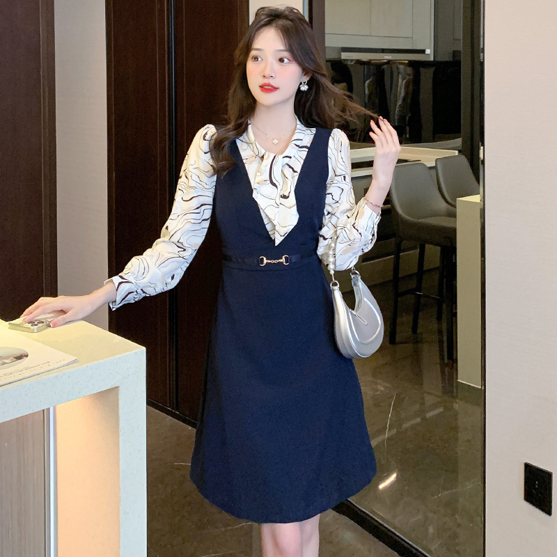 长袖时尚连衣裙女2025春秋季新款显瘦法式优雅气质减龄小个子裙子|undefined