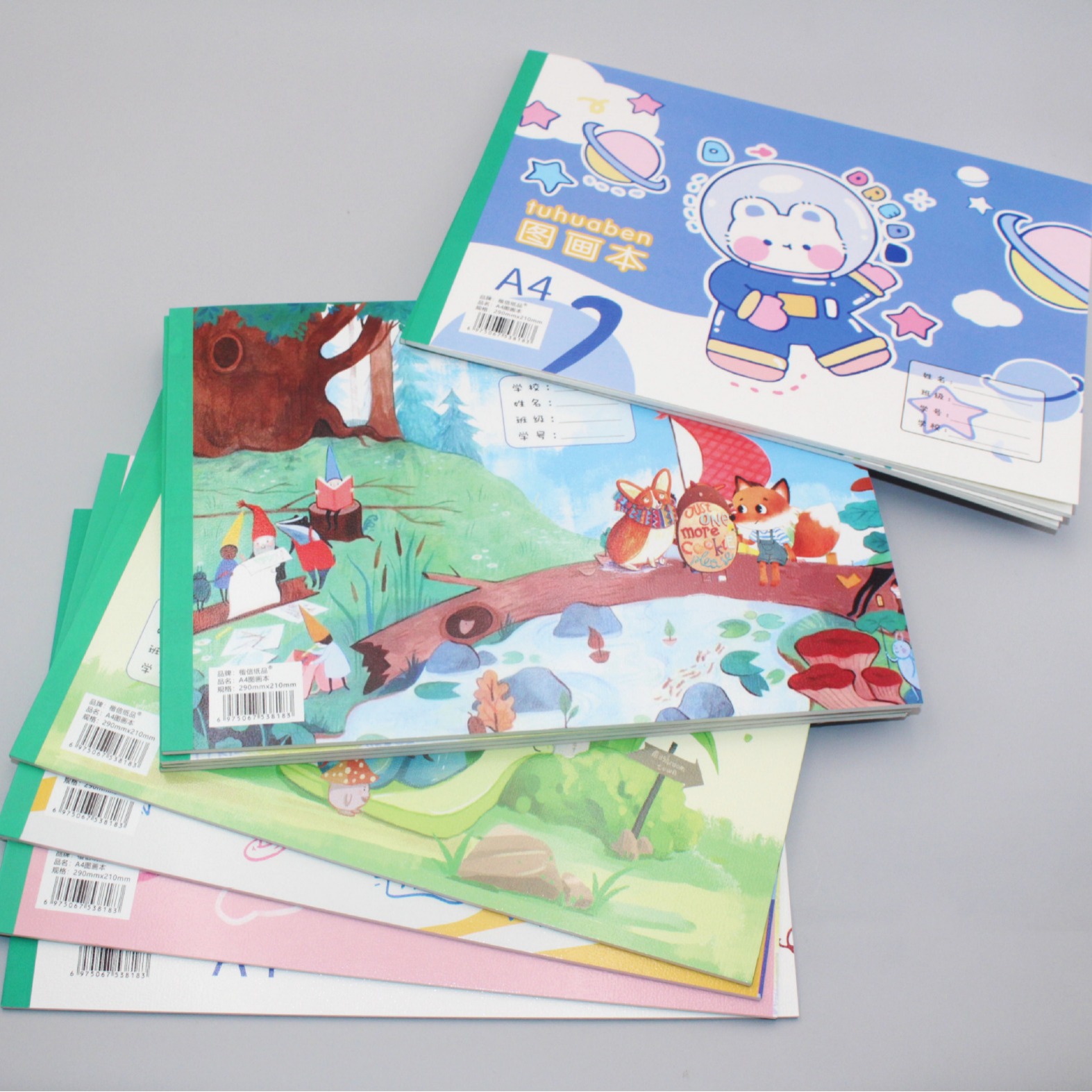 A4 thickened cartoon art book children's painting flat plastic kindergarten 80g sketch paper blank graffiti 20