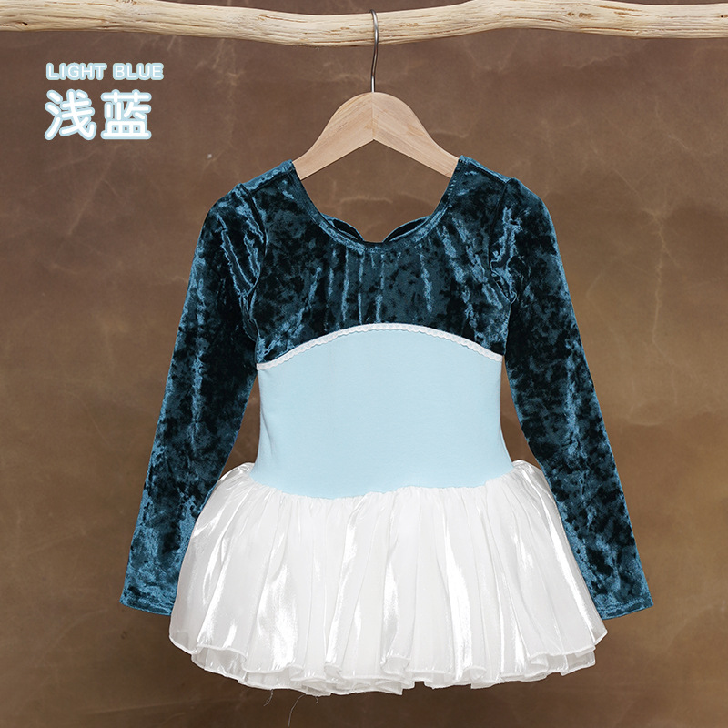 Ropa de baile para niños, ropa de entrenamiento de ballet de manga larga de otoño e invierno para mujeres