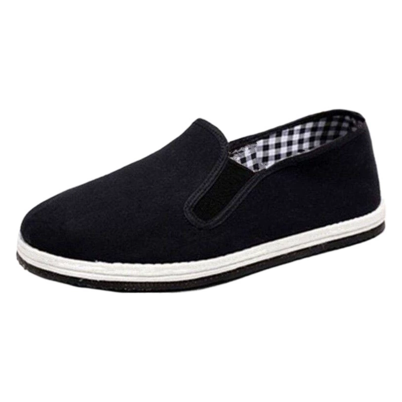 Поколение старой Пекинской тканевой обуви, Мужская черная Тканевая обувь, утолщенная Тканевая обувь из лазаньи, педаль, низкая Мужская Тканевая обувь