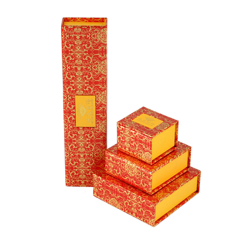 厂家首饰盒金花回型礼品包装盒戒指盒吊坠手镯盒手提袋工厂