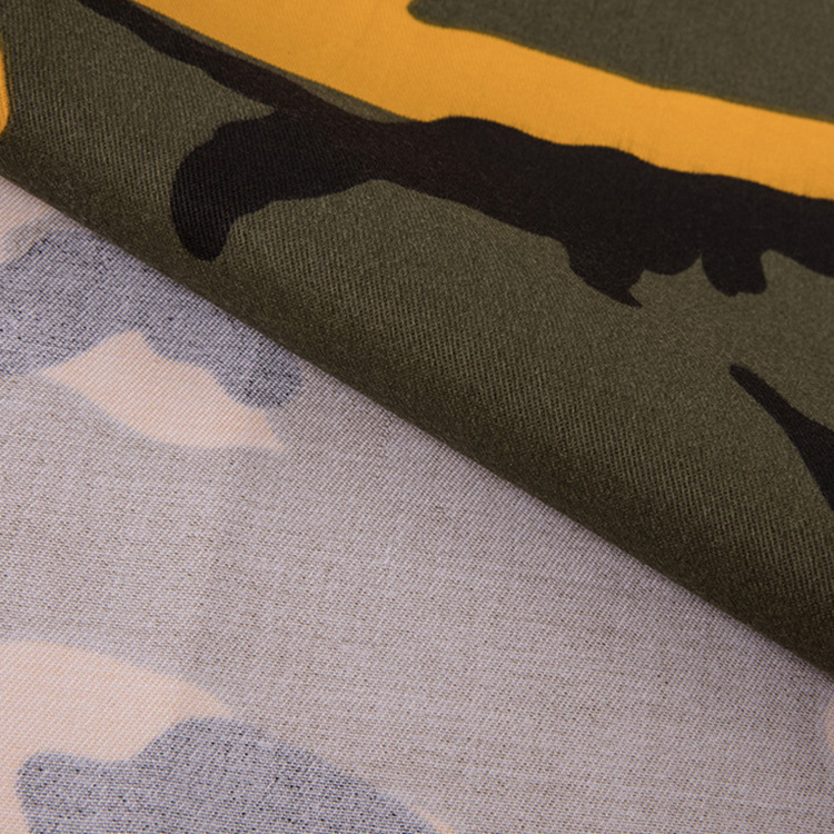 Fabricante 230gsm twill impresión de camuflaje 20% poliéster 80% algodón uniforme tela