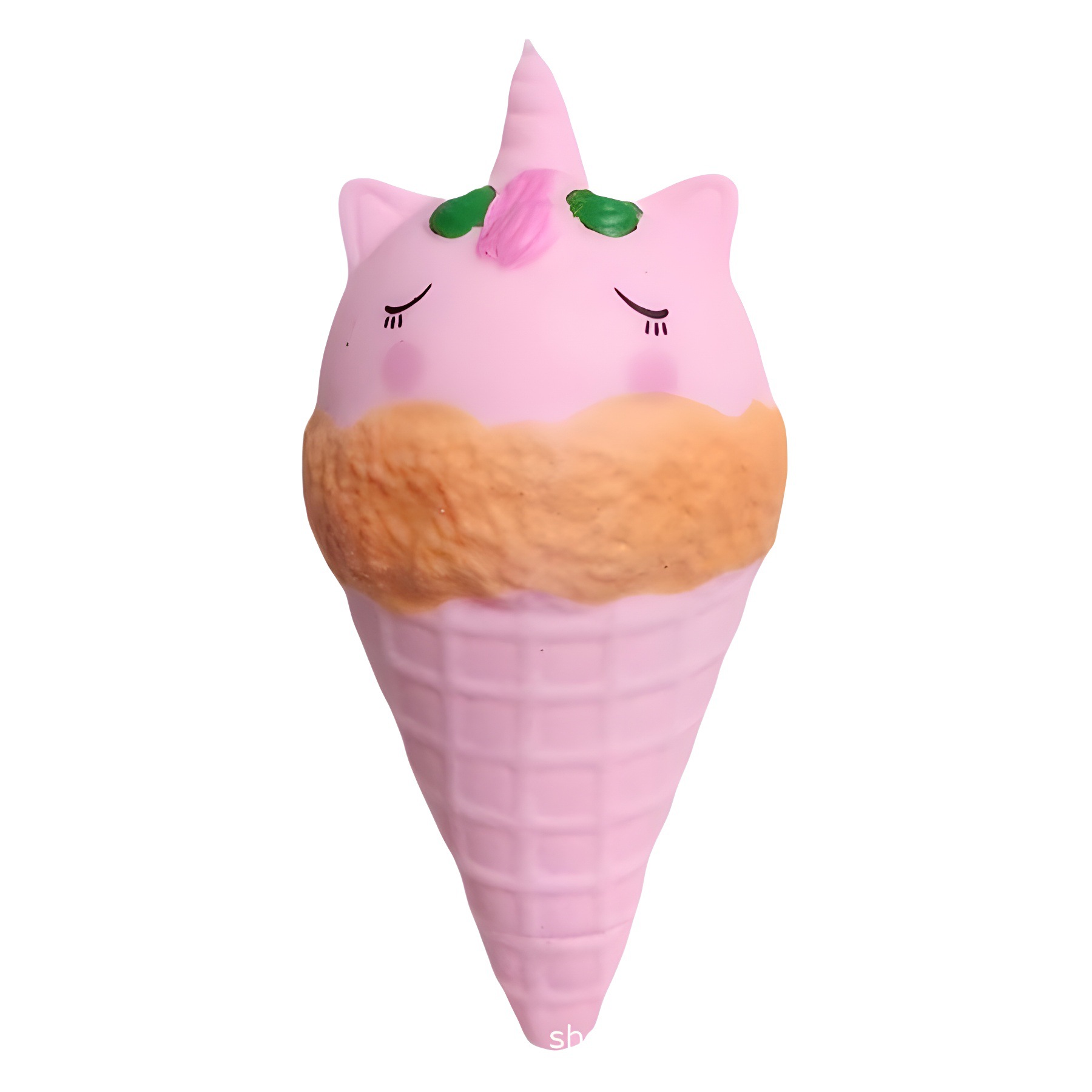 Nuevo tipo de helado pellizco pellizco de dibujos animados de un solo cuerno descompresión venta caliente descompresión bola de ventilación simulación de helado lindo