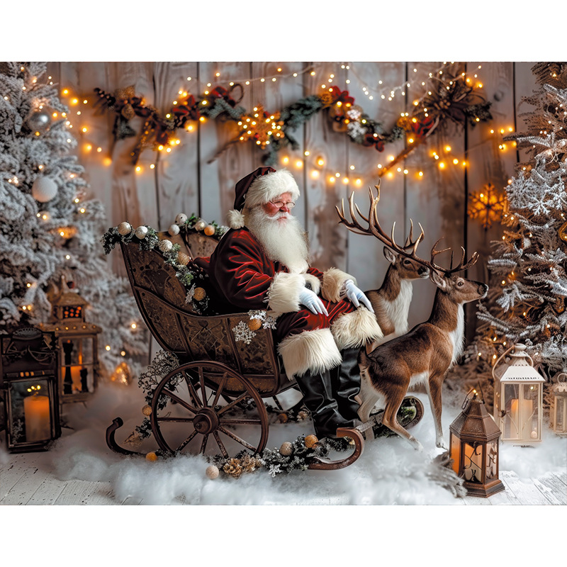 Tela de fondo de estudio de Navidad Actividades de Navidad Decoración de fiesta Tela de pared de fondo Escena de nieve de Navidad Tela colgante de fondo de foto